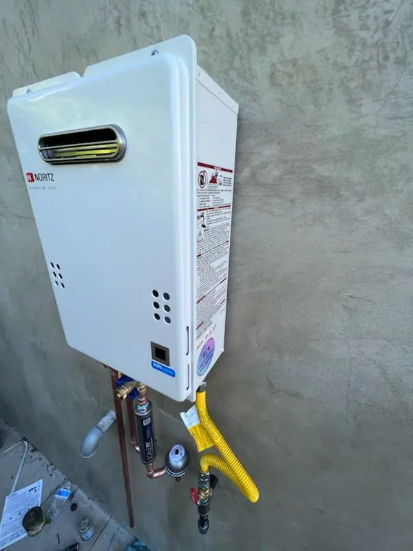 Tankless water heater installation for Easterwood Field homes